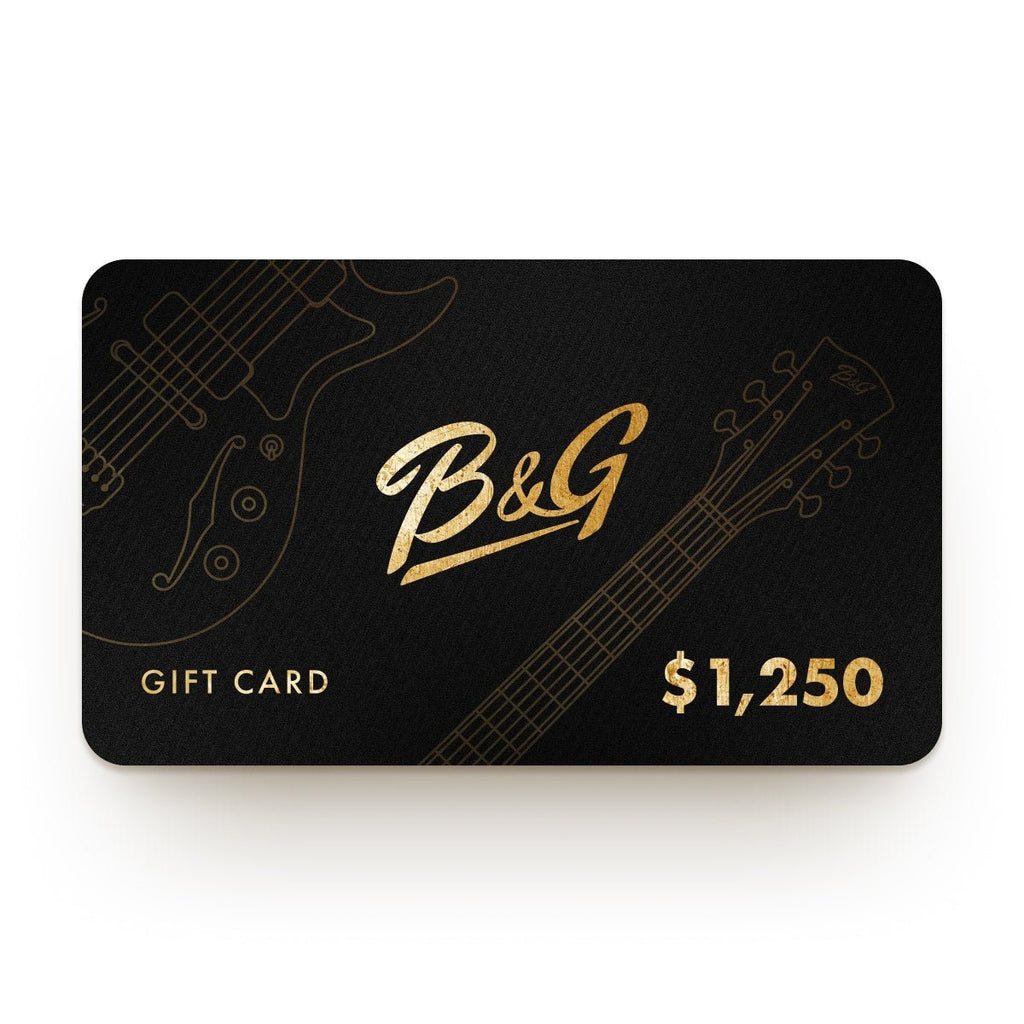 B&G Gift Card - B&G Guitars